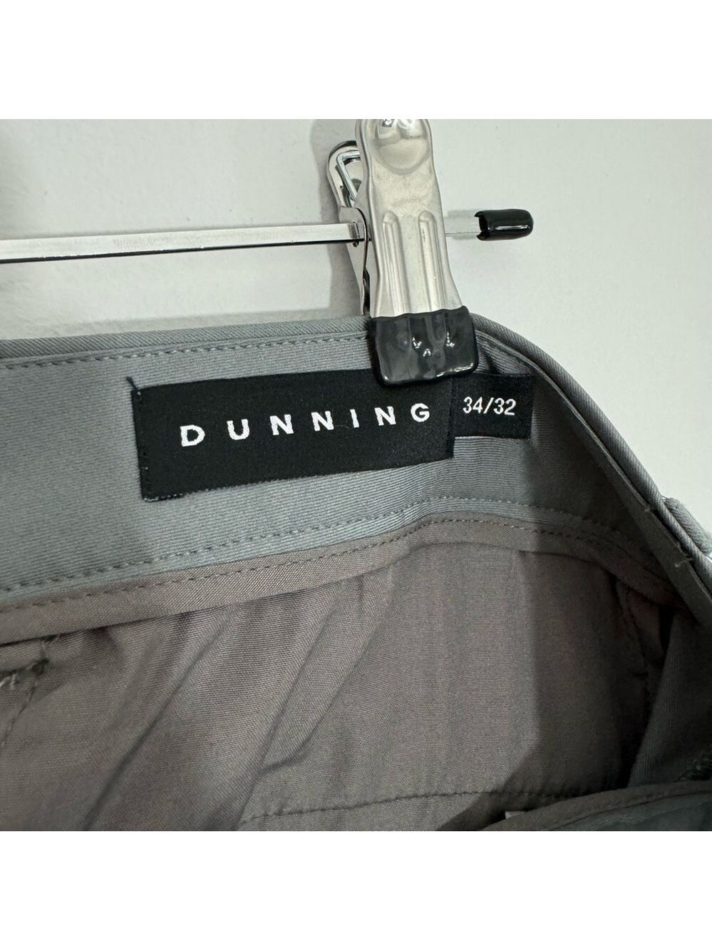 Dunning Everbest Trouser Pant Mens 34/32 Grey Slacks Golf Office Comfortable EUC - Picture 8 of 10